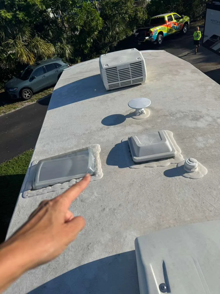 RV roof leak repair and sealing service